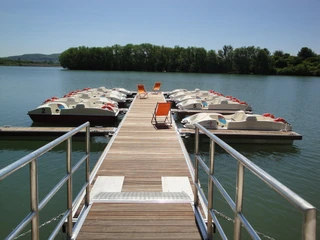 Tretbootanleger an der Northeimer Seenplatte