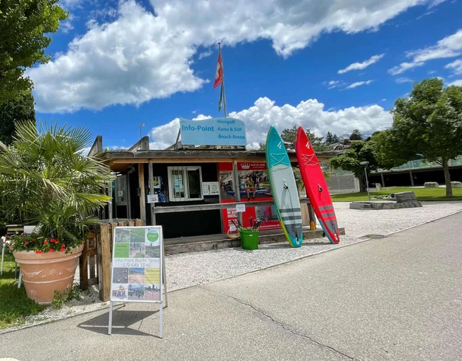 Info Point in der Spiezer Buch
