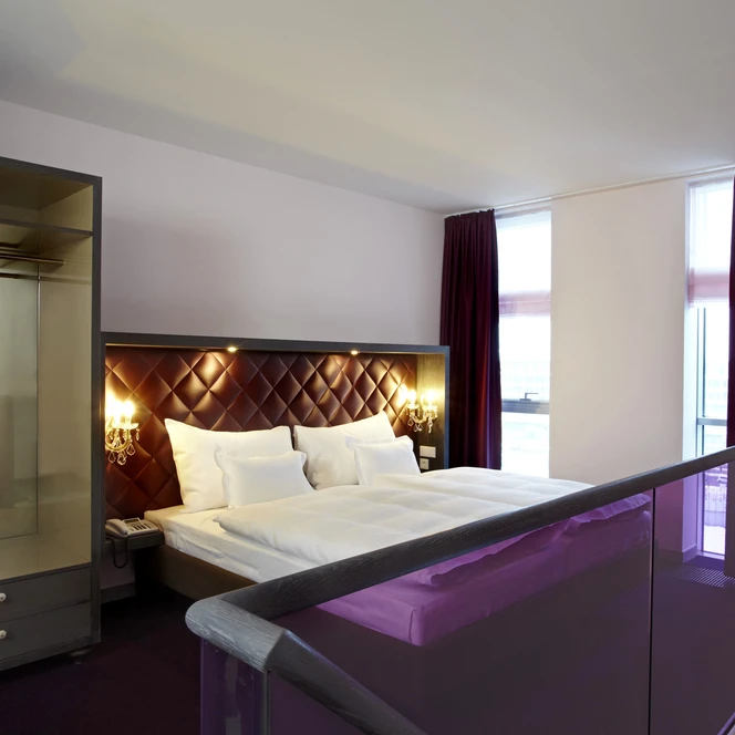 Schlafbereich in den abito suites