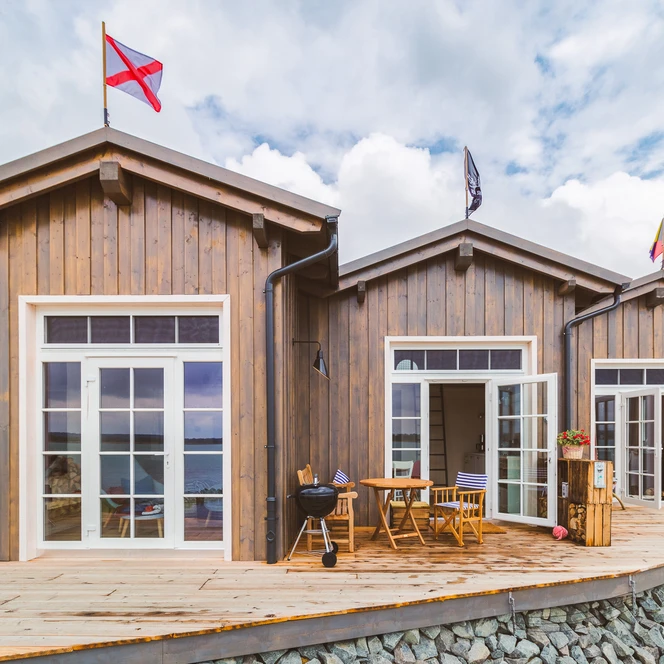 Vierwasser Seedatsche am Hainer See