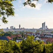Ihre Tagung & Konferenz in Leipzig: Blick vom Fockeberg auf die Leipzig Skyline Tagung & Konferenz Leipzig Convention: Blick vom Fockeberg auf die Leipzig SkylineYour meeting & conference in Leipzig: View from Fockeberg over the skyline of Leipzig