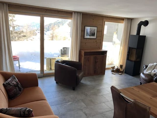 Blick in Wohn-, Esszimmer