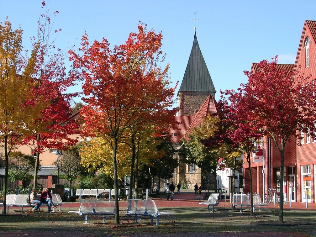 Blick auf die St. Martin Kirche in Bramsche
