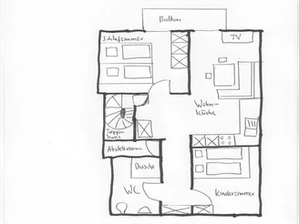 Grundriss Ferienwohnung Nr.2