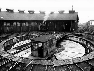bahnhof_ottbergen Historische Aufnahmen vom Lokschuppen mit Drehscheibe