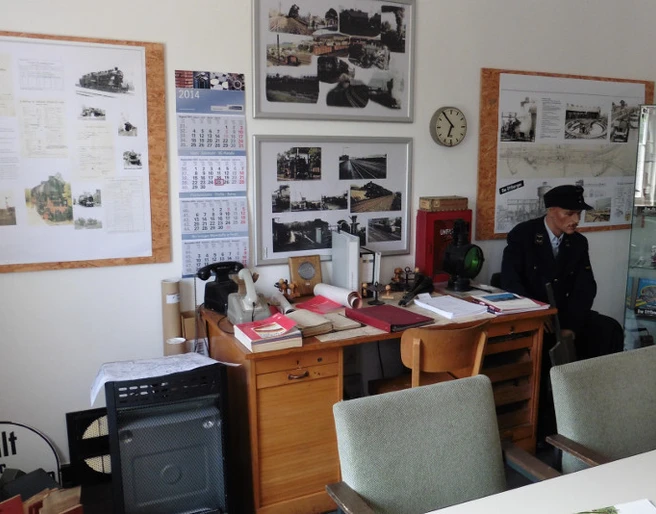 bahn_ottbergen Innenansicht von einem historischen Bahnwärterbüro