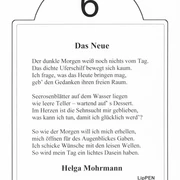 Lesestation 6 Literarische Lesestation mit einem Gedicht von Helga Mohrmann auf dem Literarischen Wanderweg.