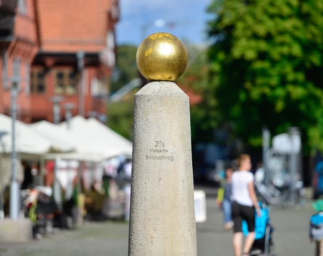 Gifhorner Meilenstein in der Innenstadt Gifhorner Meilenstein in der Innenstadt