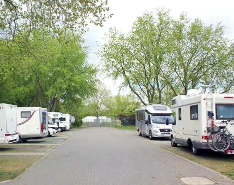 Wohnmobilstellplatz Allerwelle Blick auf den Wohnmobilstellplatz Allerwelle in Gifhorn