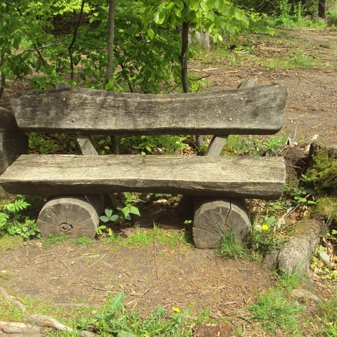 Salzgitter-Bad, Bank am Wanderweg Nr. 14 und Nr. 15