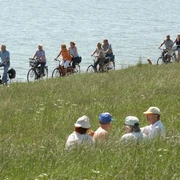 Radfahrer am Südstrand