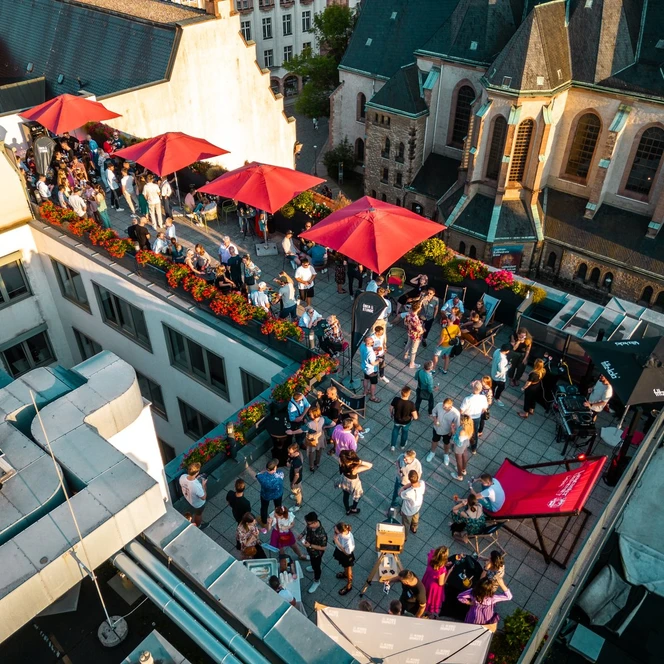 Roof terrace at the Lancaster University event venue | Leipzig Convention Bureau