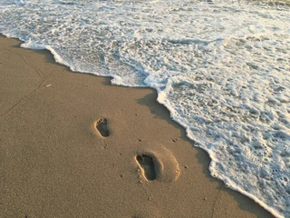 Fußabdrücke hinterlassen