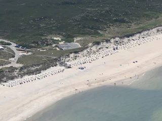 Der Weststrand aus der Vogelperspektive