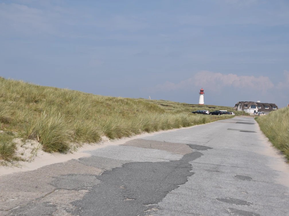 Leuchtturm List-West Straße am Ellenbogen zum Leuchtturm List-West