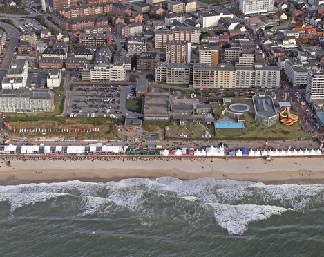 Hauptstrand von oben