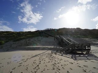 Strandübergang am Campingplatz in Kampen