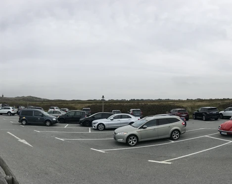 Parkplätze am Strandübergang Sturmhaube in Kampen