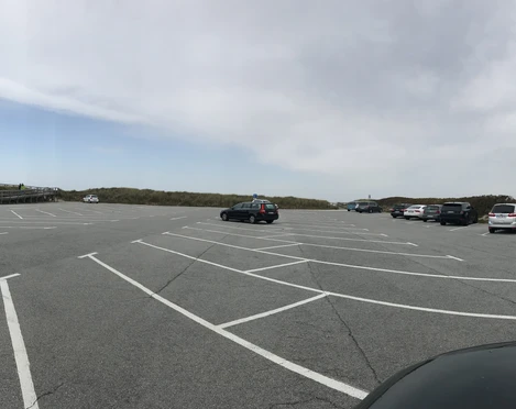 Parkplätze am Strandübergang Sturmhaube in Kampen