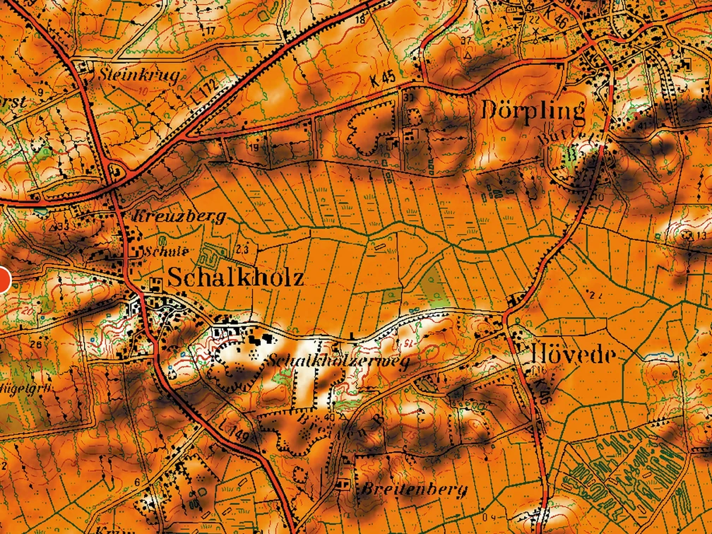 Stauchmoränenlandschaft um das Schalkholzer Eiszungen
