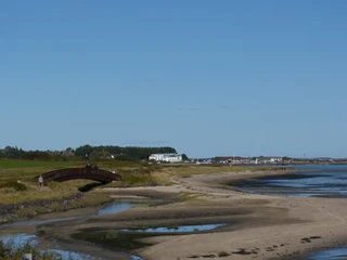 Blick auf Munkmarsch mit der Lügenbrücke