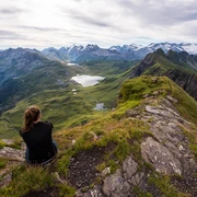 Blick vom Hochstollen auf Melchsee-Frutt