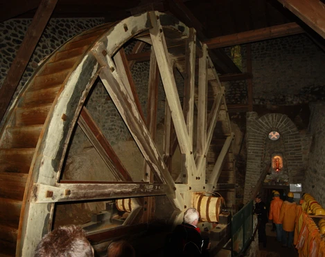 Wasserrad im Bergwerkmuseum Grube Glasebach Straßberg