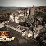 3D-Rekonstruktion der Burg Scharfels im Zustand um 1697