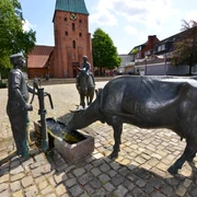 Ackerbürger auf dem Marktplatz Ackerbürger auf dem Marktplatz in Wittingen