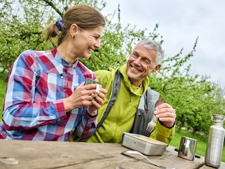 Pause im Haseldorfer Obstgarten