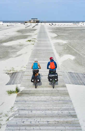 Radfahren am Strand von St. Peter-Ording