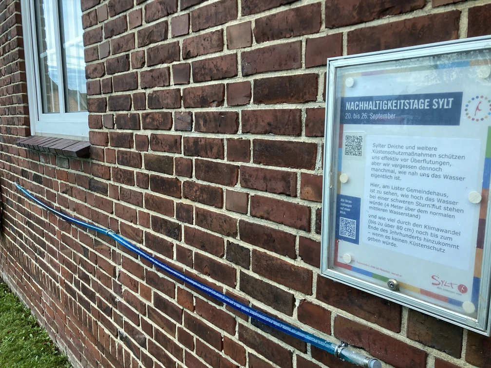 Meeresspiegel an der Lister Kurverwaltung