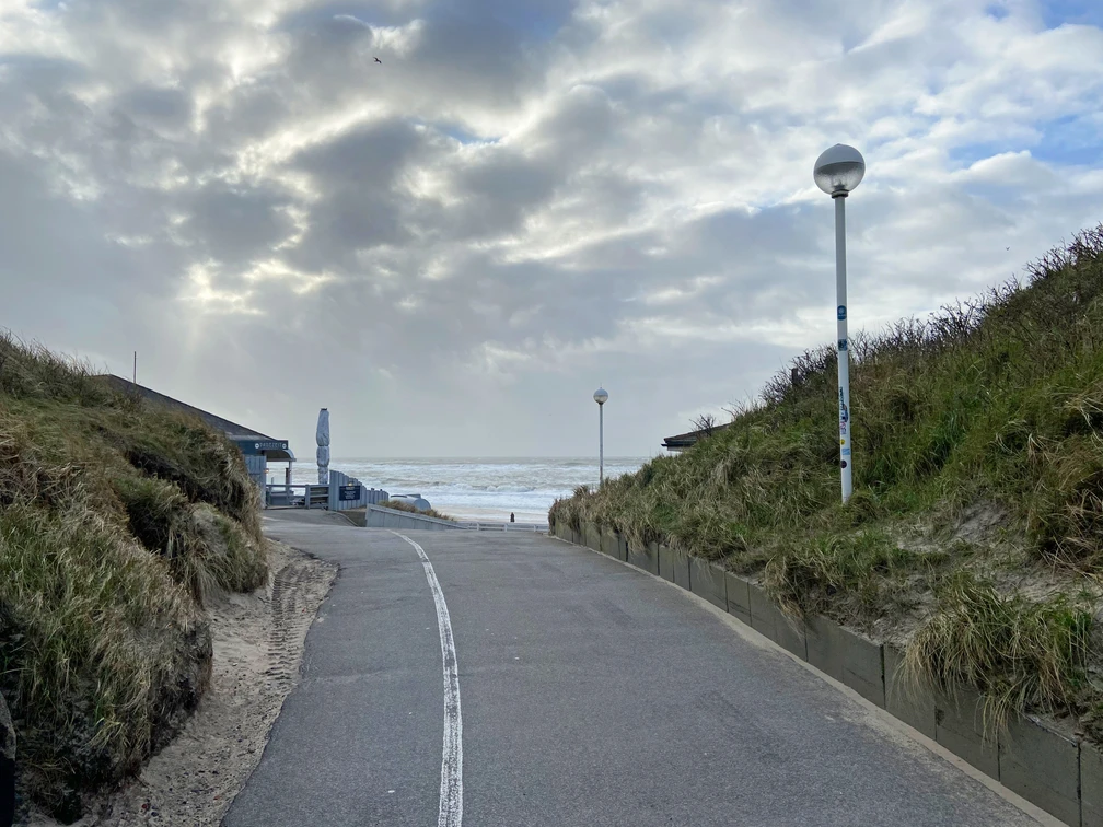 barrierefreier Strandübergang an der Badezeit