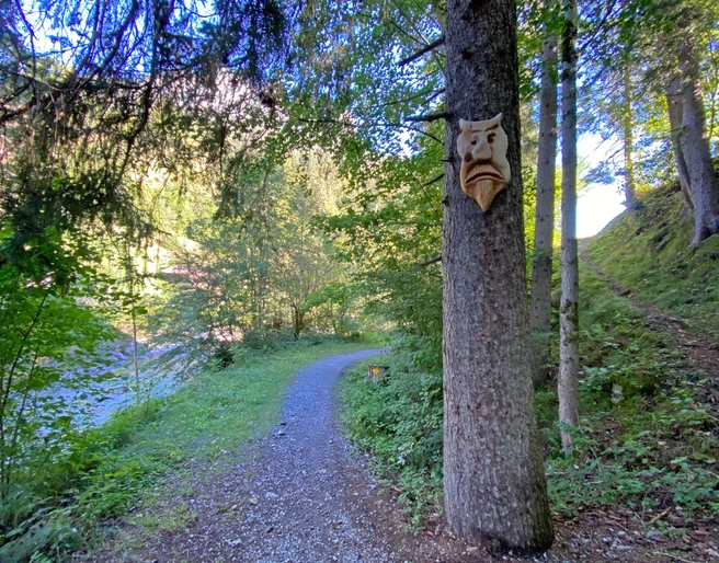 Sculptures along the valley hiking trail