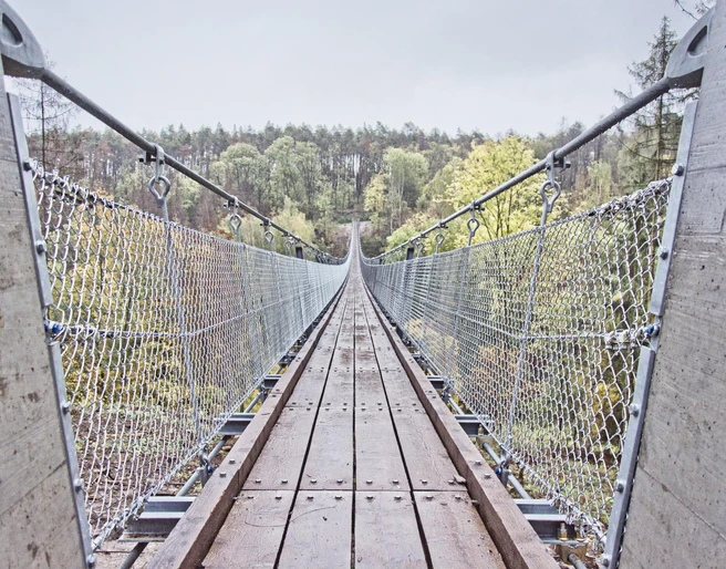Hängeseilbrücke über das Bärental - Hohe Schrecke Hängeseilbrücke über das Bärental - Hohe Schrecke