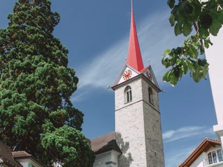 Catholic church of St Mary Aussenansicht der Pfarrkirche St.MariaExterior view of the catholic church of St MaryVue extérieure de l'église paroissiale Sainte-Marie