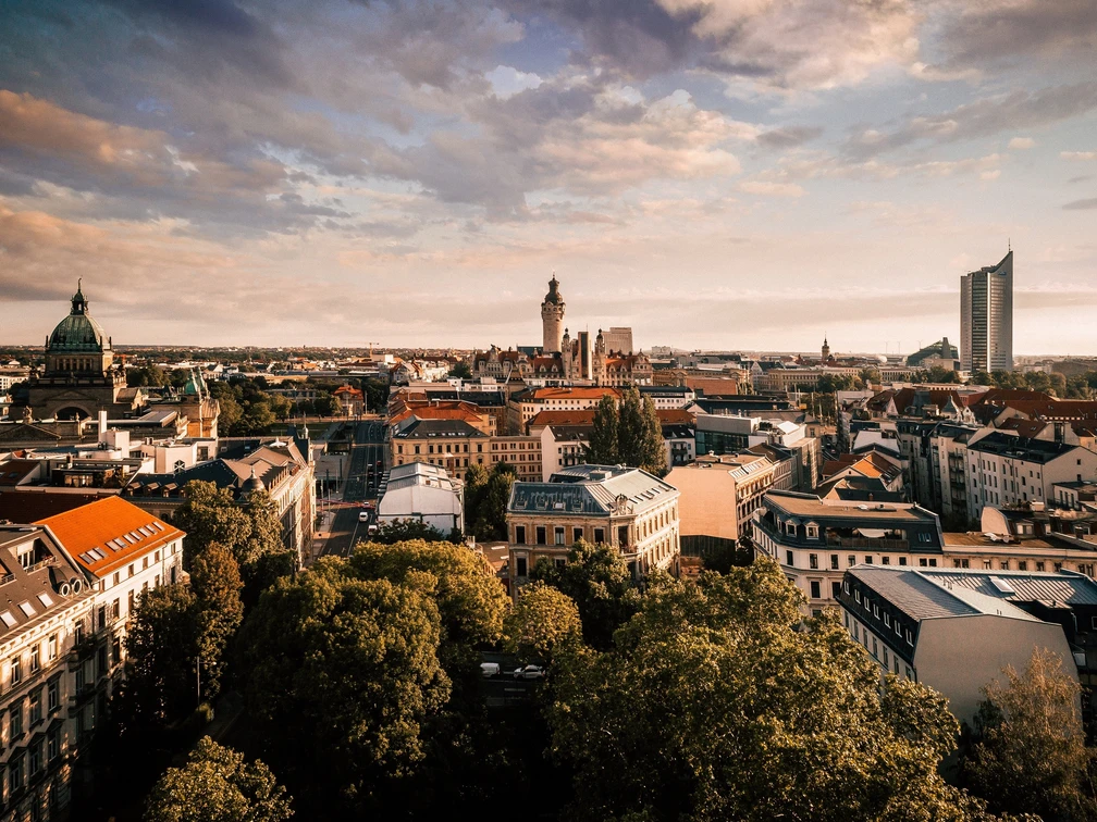 Your meeting & conference in Leipzig: panoramic view of the city  Tagung & Konferenz in Leipzig: Panoramamblick über die StadtMeeting & conference in Leipzig: panoramic view of the city