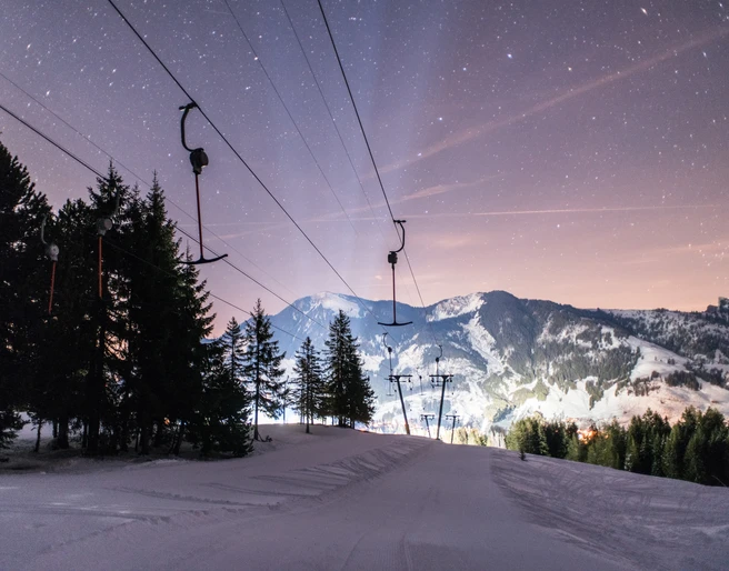 Night skiing Nachtskifahren