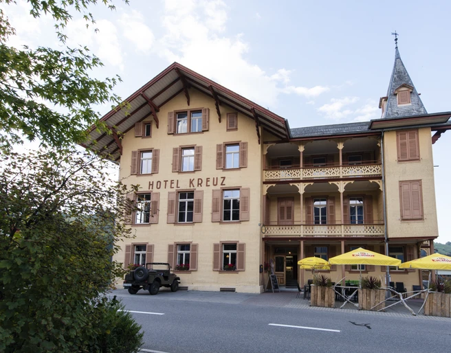 Das unter Denkmalschutz stehende Hotel Kreuz