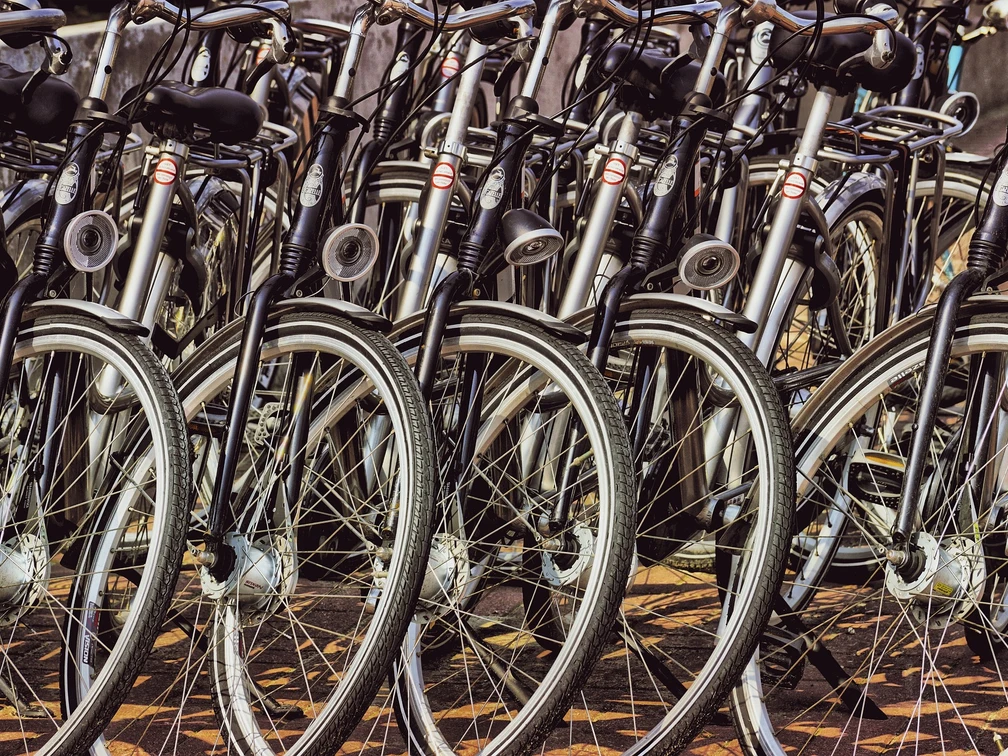cycles-3902288_1920Susanne Jutzeler_Pixabay.jpg Viele Fahrräder stehen in Reihen nebeneinander und hintereinander