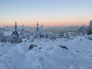 Winterlandschaft auf dem Ettelsberg bei Sonnenaufgang  Winterlandschaft auf dem Ettelsberg bei Sonnenaufgang