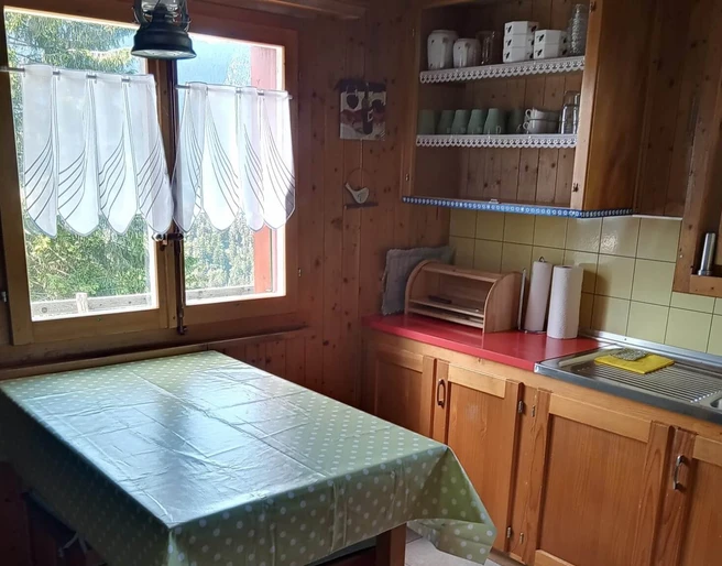 Kitchen with dining table