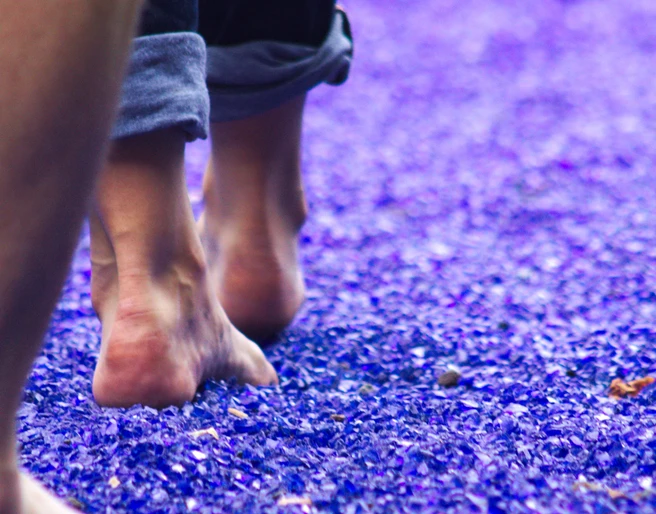 Barfußpfad im Erlebnis-Kurpark Bad Laer  Barfußpfad Bad Laer