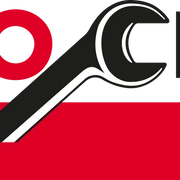 AutoCrew Bachsleitner Farchant schwarz-rotes Band mit der Aufschrift Auto und einem gedrucktem Werkzeugschlüssel