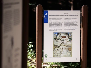 Infotafel an der ehemaligen Glashütte