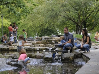 Wasserspielplatz im Südpark von Bad Nauheim