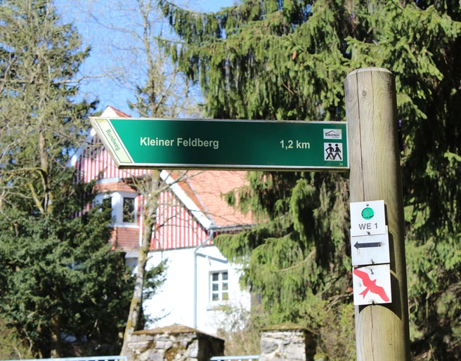 Wanderweg zum Gipfel des Kleinen Feldbergs