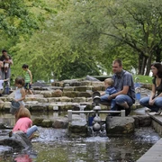 Wasserspielplatz im Südpark von Bad Nauheim