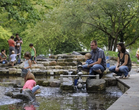 Wasserspielplatz im Südpark von Bad Nauheim