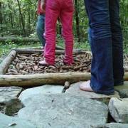 Barfußpfad auf dem Waldlehrpfad Bremthal